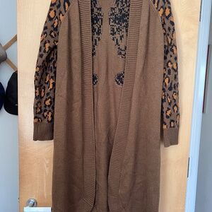 SHOW ME YOUR MUMU cheetah full length sweater